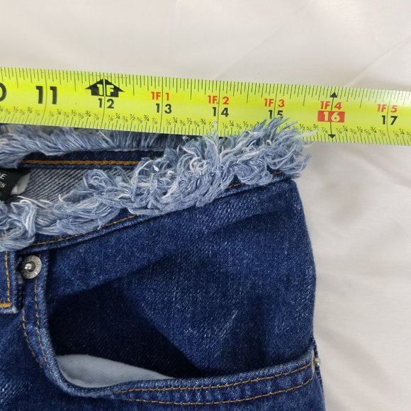 Express Jeans Juniors Size 5 Mid Rise Womens Flared Medium Wash Blue Denim - Picture 3 of 15